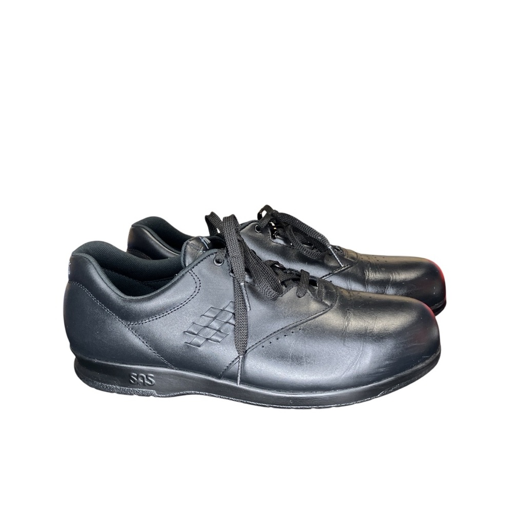SAS Free Time Women's Size 10 M Black Leather Casual Low Top Shoes Sneakers